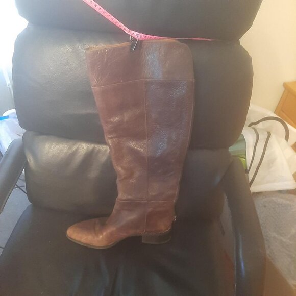 Franco Sarto Daya Over Knee Boot Wide Calf Brown Size 9 PreLoved Good Condition - Picture 2 of 7